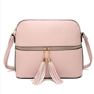 DS Handbags Pink Dome Crossbody Shoulder Bag